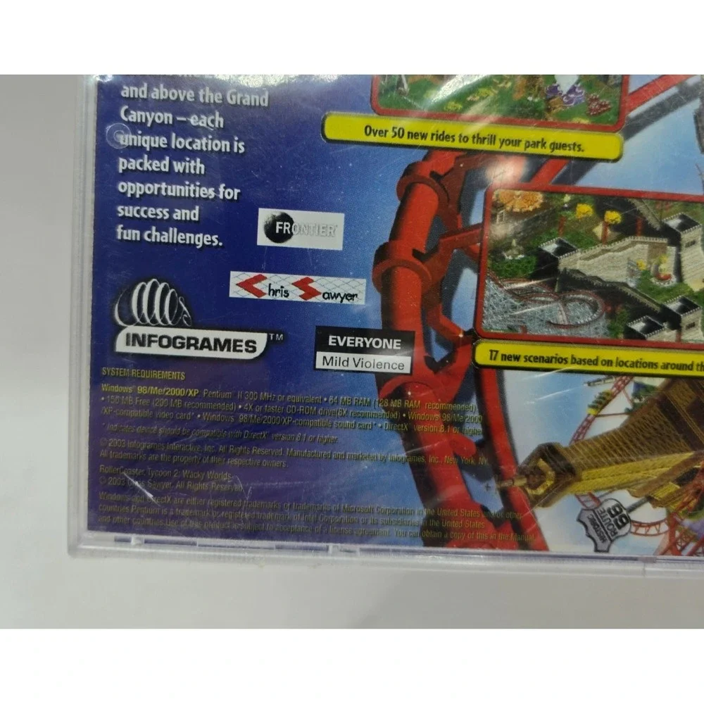 RollerCoaster Tycoon 2: Wacky‎ Worlds Expansion Pack PC 2003 Brand New Sealed